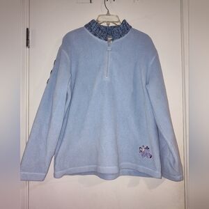 Vintage Disney Store Eeyore Fleece 1/4 Zip Up Sweater